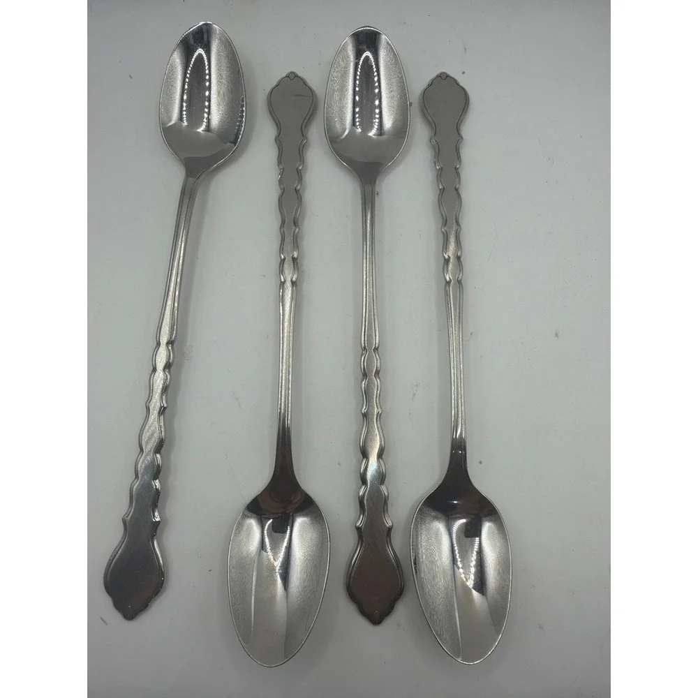 Oneida CELLO Iced Tea Spoons (Set of 4) Community Stainless 7 1/2